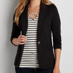 NEVER WORN Boyfriend Ponte Blazer in Black